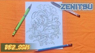 Menggambar ZENITSU Dari Anime KIMETSU NO YAIBA