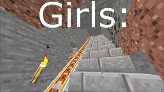 how boys and girls go to the mine: