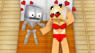 Monster School : POOR BABY SKELETON LOVE CURSE STORY - Minecraft Animation