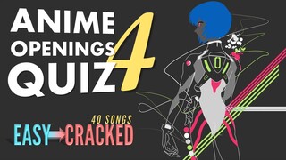 ANIME OPENINGS QUIZ: EASY → CRACKED! (40 SONGS CHALLENGE)