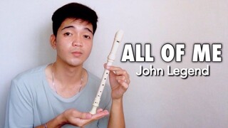 All of Me - Recorder Flute Easy Letter Notes / Flute Chords  (John Legend)