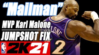 MVP Karl Malone Jumpshot Fix NBA2K21 with Side-by-Side Comparison