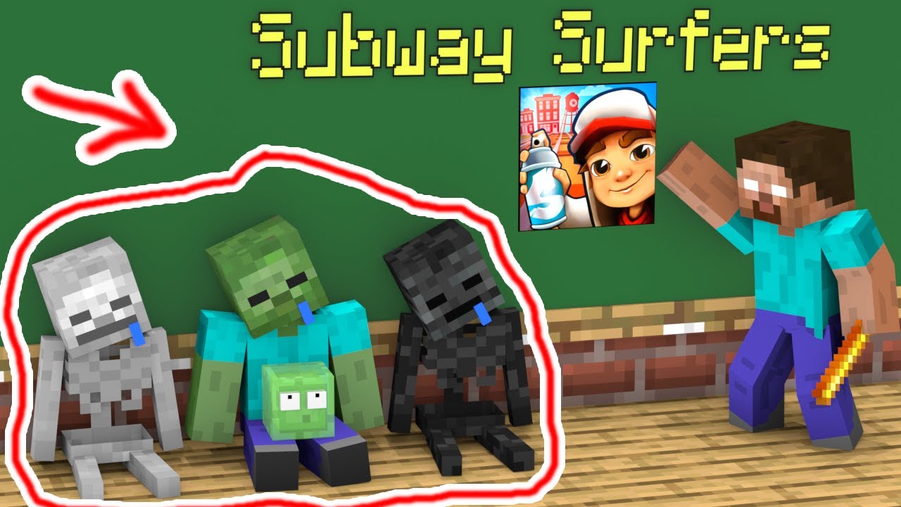 Monster School : 2022 Subway Surfers Run Challenge - Minecraft Animation  BigSchool - Bilibili