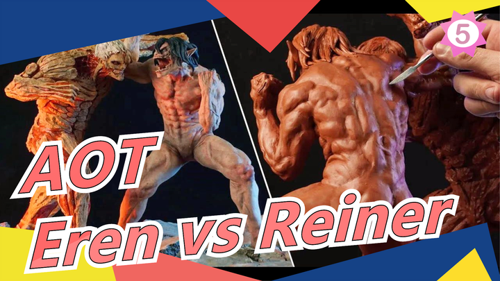 Attack on Titan| 【Sculpture】Make AOT-Eren vs Reiner clay sculpture / Dr. Garuda_5