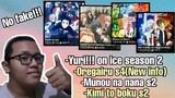 Bahas Yuri on ice s2,Oregairu season 4,Munou na nana s2,Kimi to boku no saigo s2||Request subscriber