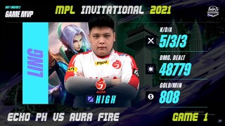 [TAGALOG] ECHO VS AURA FIRE GAME 1 | MPL INVITATIONAL | DAY 1 | MPLI