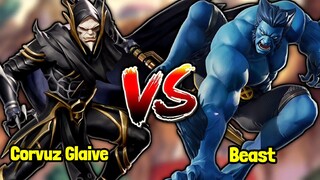 CORVUS GLAIVE VS BEAST | MARVEL SUPER WAR | CORVUS GLAIVE SKILL GUIDE