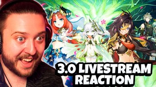 3.0 LIVESTREAM REACTION (SUMERU, BANNERS, ROADMAP???) | Genshin Impact