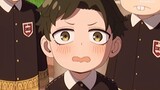 Damian blushing when looking Anya