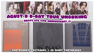 bts suga agust d tour d-day the original digital code unboxing 🐱🖤🎹 photocards, photobooks, postcards