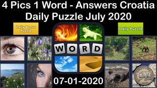 4 Pics 1 Word - Croatia - 01 July 2020 - Daily Puzzle + Daily Bonus Puzzle - Answer - Walkthrough