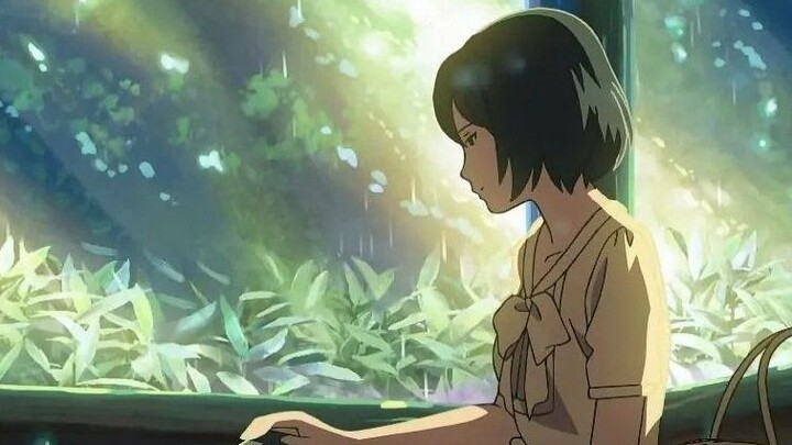 The pure love of those years in "The Garden of Words", a super sad anime movie, produced by Makoto S