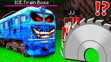 JJ and Mikey MADE TRAPS for Creepy ICE TRAIN at 3am ! - in Minecraft Maizen