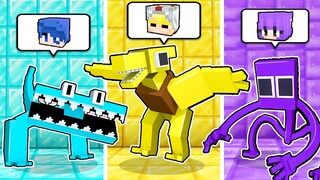 TÔ GÀ THỬ THÁCH 24H CHƠI TRỐN TÌM QUÁI VẬT RAINBOW FRIENDS TRONG MINECRAFT*TÔ GÀ QUÁI VẬT CẦU VỒNG