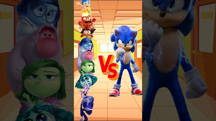 INSIDE OUT VS SONIC THE HEDGEHOG #shotrs