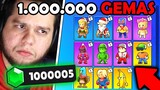 PEGUEI TODAS as NOVAS SKINS com 1.000.000 de GEMAS no Stumble Guys (BETA 0.44)