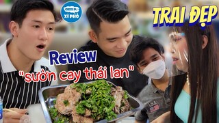 Su Su đại náo khu ẩm thực review "sườn cay Thái Lan" cùng trai đẹp thầy đờn Diva Cát Thy