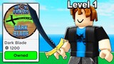 LEVEL 1 NOOB WITH A DARK BLADE! Roblox Blox Fruits