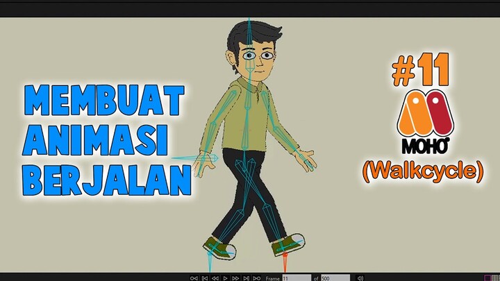 #11 Animasi Berjalan - Walkcycle - Moho pro Tutorial