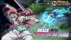 Skin Terbaru - AKAZA 🤯 [DEMON SLAYER X MLBB]