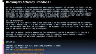 Bankruptcy Attorney Brandon Fl
