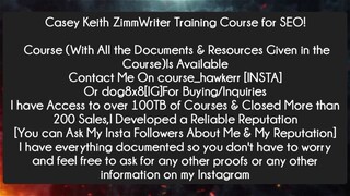 Casey Keith ZimmWriter Training Course for SEO Course Download