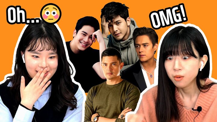 Korean Girls React to most handsome Filipino actors for the first time!