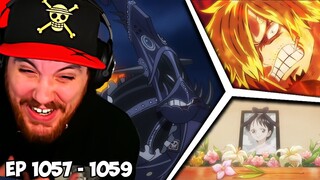 One Piece Episode 1057, 1058, 1059 Reaction - KING GO BRRRRRRR