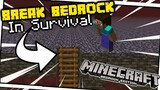 How To Break Bedrock in Survival | Minecraft Bedrock Edition! [TUTORIAL] SUPER EASYYY!!