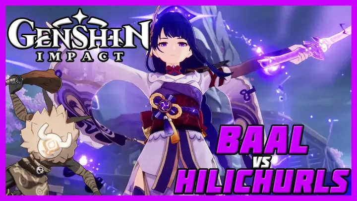 âš”ï¸�âš¡Baal Shogun Raiden vs. Hilichurls (Gameplay)âš¡âš”ï¸�| Genshin Impact