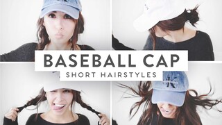 3 Baseball Cap Hairstyles! | Medium Short Hair ♡