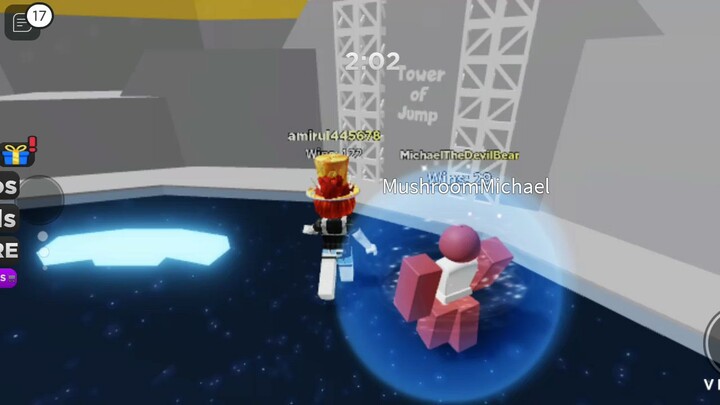 Playing tower of Hell (roblox)