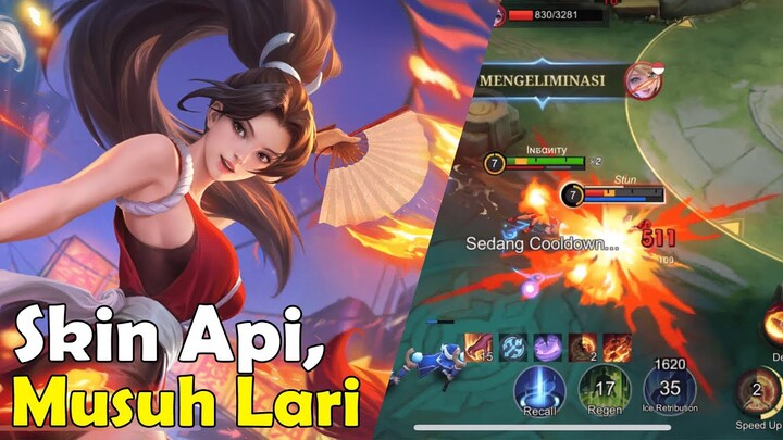 Skin Api, Musuh Lari || Review Skin Masha KOF mobile legends