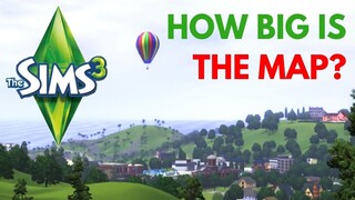 HOW BIG IS THE MAP in The Sims 3? Walk Across the Map