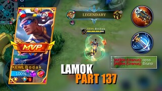 LAMOK PART 137 | BRUNO BEST BUILD AND EMBLEM SEASON 24 | Mobile Legends Bang Bang