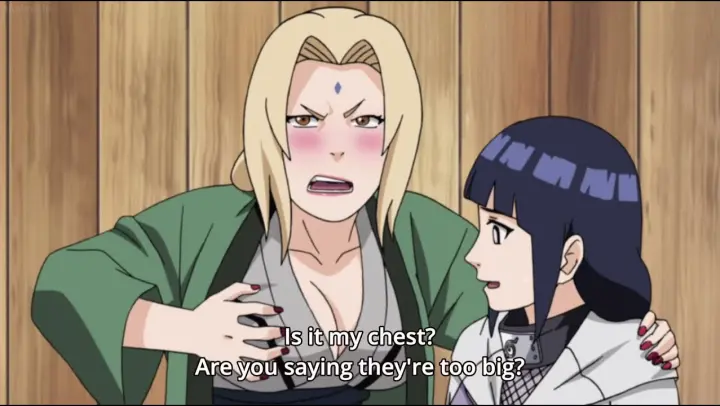 Tsunade Believes That They Discriminate Her For Having Large Breasts