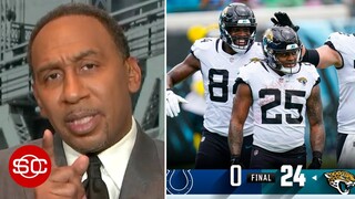 ESPN' Stephen A. reacts to Jaguars leading Colts 24-0 after Trevor Lawrence’s second touchdown pass