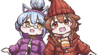 Korone & Lamy's CUTE Snowball Fight