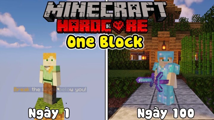 Tóm Tắt 100 Ngày Sinh Tồn 1 Block 1.19 Minecraft Siêu Khó !!!