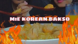 PERTAMA KALI ASMR MAKAN BAKSO DAN MIE PEDAS 🔥🥵