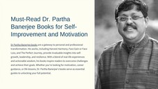 Must-Read Dr. Partha Banerjee Books for Self-Improvement and Motivation