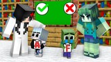 Monster School : Baby Zombie and Little Sister Wofl Girl - Sad Story - Minecraft Animation