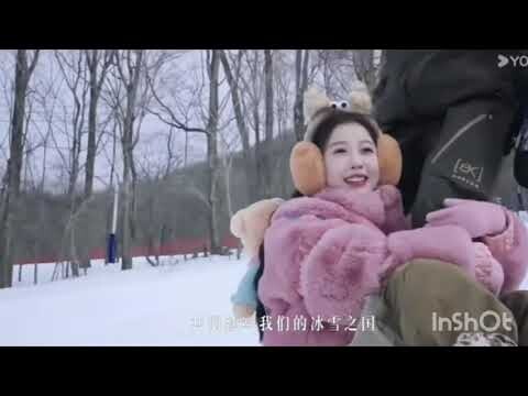 lin yi and Esther yu drama ski into love clip لين يي
