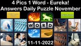 4 Pics 1 Word - Eureka! - 11 November 2022 - Answer Daily Puzzle + Bonus Puzzle