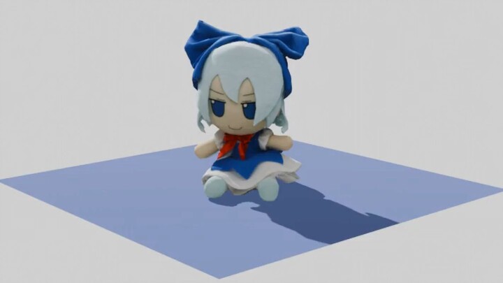 มีผ้าจำนวนมากตกใส่ตัวของ Cirno Fumo