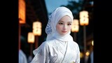 Kimono Hijab series, Beautiful girl with  at Japanese Festival, Full video on Description