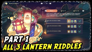 Wondrous Shadows Part 1 All 3 Lantern Riddles | Genshin Impact | Fleeting Colors in Flight Event