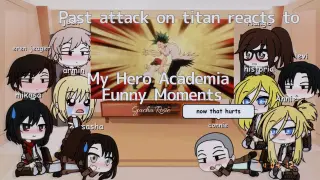 Past Attack on Titan reacts To My Hero Academia Funny Moments || Gacha Club