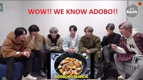 BTS Reacts 😍❤😍🤣to Filipino FOOD and they LOVE ADOBO!!!