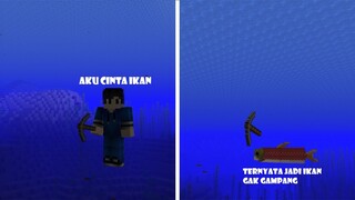 Minecraft Survival tapi Gua Jadi Ikan...